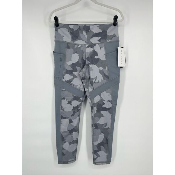 NEW Athleta All In Camo 7/8 Tight Sculptek Athletic Pockets Size Medium GreyCamo - Picture 2 of 8